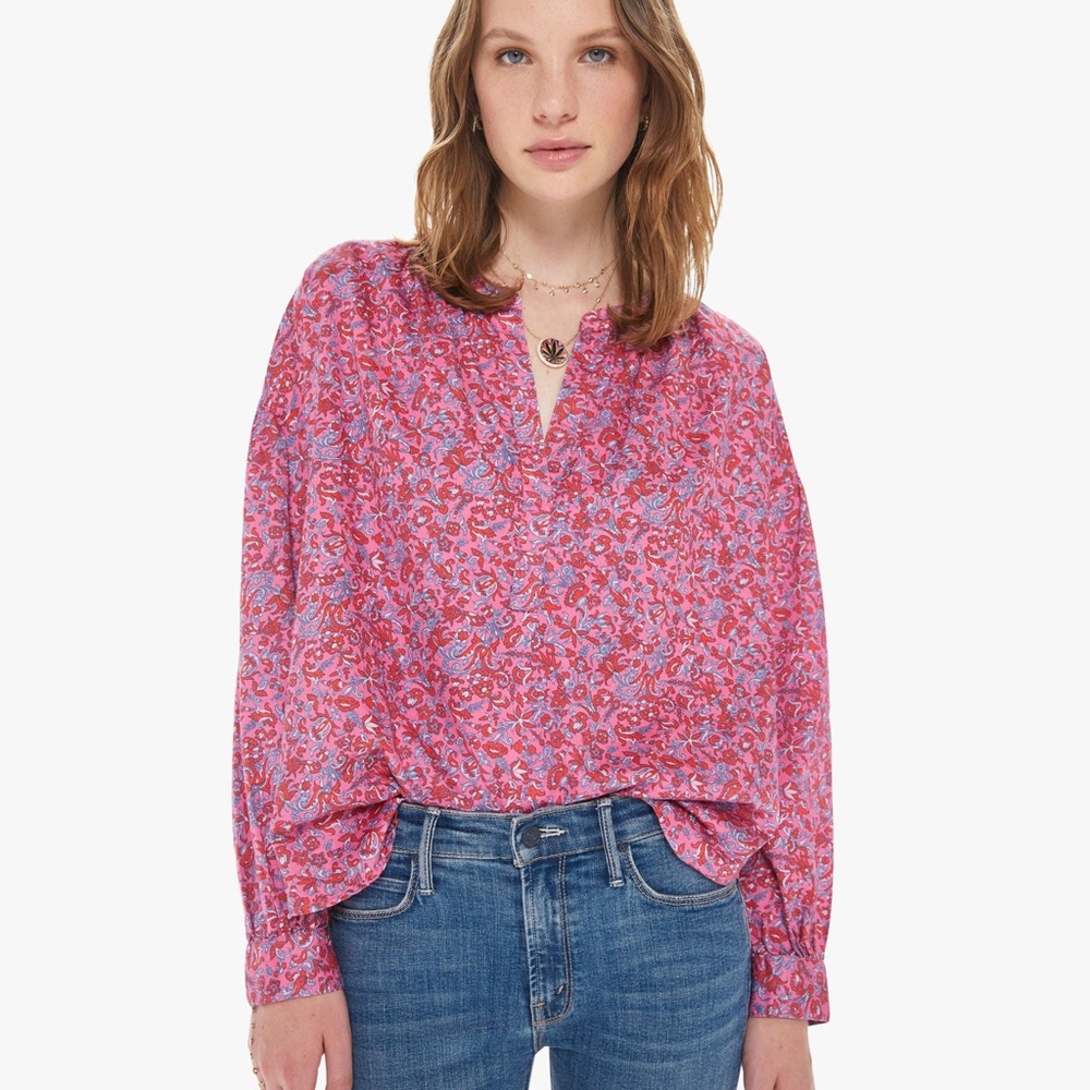 Xirena Floral Pink Blouse EUC